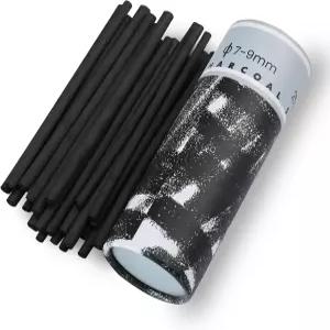 HAUSTGO 25PCS/튜브 윌로우 스틱 - 모든 기술 수준의 아티스트 초보자 또는 학생을 위한 천연 그림 그리기