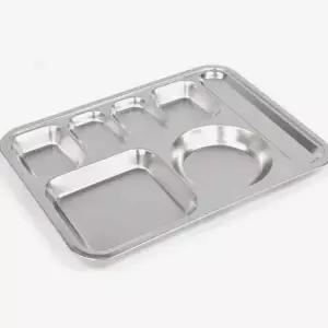 스텐 639TXB75 수저 사각 4찬 식판 단체급식식판 급식판 가정용