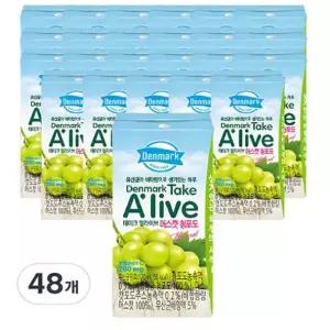 덴마크 테이크얼라이브 머스캣청포도 주스, 120ml, 48개