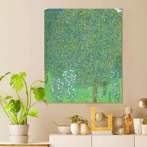 명화 인테리어 캔버스 그림액자 클림트 나무 아래 피어난 장미나무 31x41cm