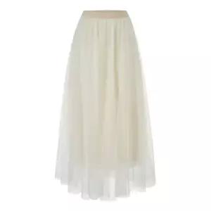 [하프클럽/미니멈 에브리데이]레이스 스팽글 포인트 레이어드 롱 스커트 (EC