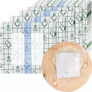 30개 방수 장루 가방 샤워 커버(10x12) cm 끈적이지 않는 패드가 있는 목욕 보호 필름 가드 실드