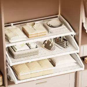 길이조절 슬라이딩 선반 옷장칸막이 레이어드 조립식