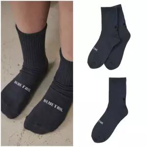 [AK분당점] [블루테일] 차콜그레이 별 자가드 양말AAA2AS02CG