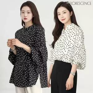 [플로레센스] 스팟 도트 투웨이 블라우스 2종