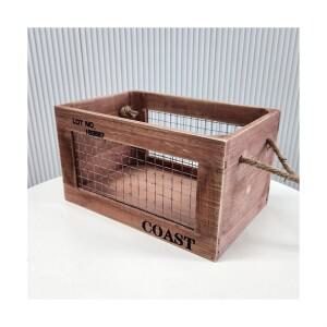 메쉬망우드박 빈티지 우드 박 정리함 상자 캠핑척박 나무 수납함 과일 사과 정리수납 공간 와 진열대