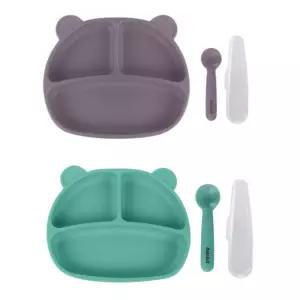 베베락 유아 토핑 이유식 준비물 흡착 실리콘 식판 BNA