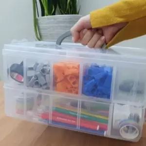 대형3단서랍 3단 칸분리 적층형 소품정리함 보관함 영양제소분 다용도 공구함 박스 휴대용 멀티 미니카 네