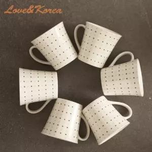 러브앤코리아 믹스커피 머그컵 A세트 6P 머그잔 물잔 물컵 커피잔 커피 음료잔 머그 손잡이