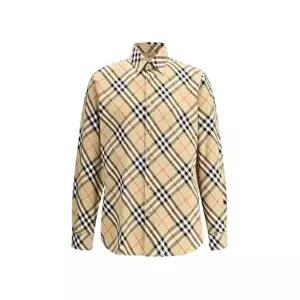 [버버리]버버리 체크 포플린 셔츠 샌드 베이지 남성 8106165