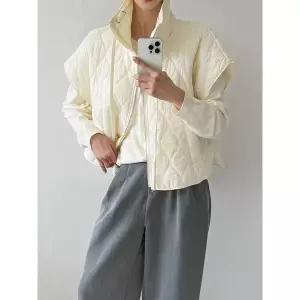 [하프클럽/코니코지]데일리 하이넥 퀼팅 조끼