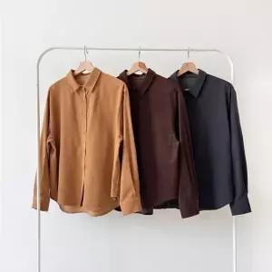 [다잇템] 여자 코튼 롱슬리브 핀골덴 빅사이즈 FW 포근한 셔츠