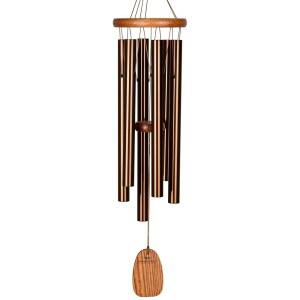 우드스탁 윈드 차임 어메이징 그레이스 미디엄 (24') 브론즈 영감 및 기념 선물 외부 파티오 홈 또는 정원 장식용