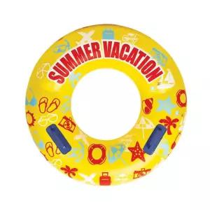 86cm 썸머 베케이션 손잡이 튜브(옐로)원형 비치 수영 놀이용 수영장 계곡 바다 물용품 물놀이
