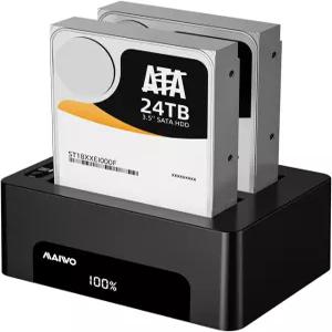 2.5 3.5인치 SATA HDD SSD USB 3.0 5Gbps 속도 UASP 48TB 용량 외장 하드 드라이브 복제기 클론을 위한