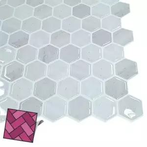 고품질 B월타일스티커 022 베이지 벌집대리석 데코스티커 타일스...