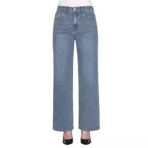 게스 와이드청바지 여자청 데님팬츠 여성청 부츠컷청-미디엄 블루-30