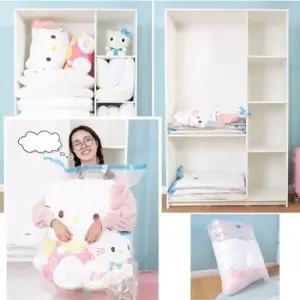 TC 이불 의류 압축팩 여행용 옷정리 압축팩 투명 소 중 압축봉 강력압축봉 다용도압축봉