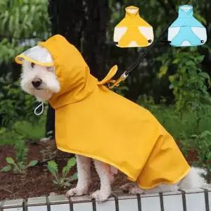 강아지 레인코트 방수 후드 강아지산책 강아지 우비 생활 대형견 소형견 바람막이 판초 용품