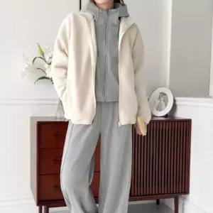 [하프클럽/셀러허브_여성트랜드패션]남녀 공용 겨울 플리스 집업 무지 디자
