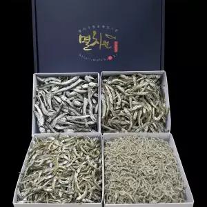 통영 멸치 종합 선물 4종 세트 대멸 중멸 소멸 세멸 각200g씩 명절 선물