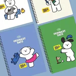 중고생 노트 두꺼운 줄노트 스프링 노트 랜덤 (KYR-WDC3490)