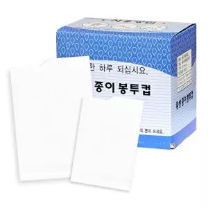 [엑소]국내산 위생 봉투컵(무색) 4000매/일회용생수컵/정수기용/종이컵