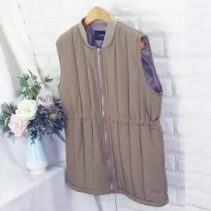 ddr_하프 스트링조끼 VOT겨울조끼 누빔조끼 엄마조끼 누빔롱조끼