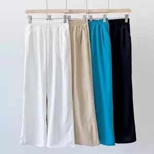 블레오 남자 린넨 일자 와이드 밴딩 팬츠 DM2512161288