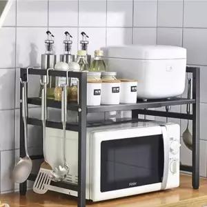 높이 폭 조절식 전자레인지선반 밥솥 전자렌지다이 주방 정리 렌지대