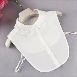 넥케이프 블라우스카라 페이크 이너셔츠 자수 펀칭 클래식 카라