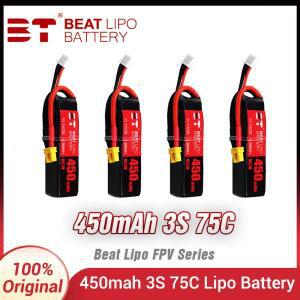 Betafpv Pavo20 Pro RC 쿼드콥터 FPV 레이싱 드론용 BEAT 3S 450mAh 75C 11.1V LiPo 배터리 XT30