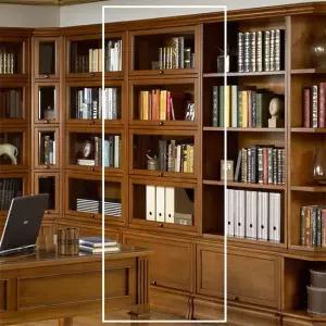 엔틱오피스 아뜨리 엔틱 유리문 5단 책장