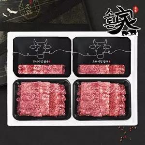 [소돈가][T]1++ 투뿔한우 구이 모듬 선물세트(400gx4)1.6kg