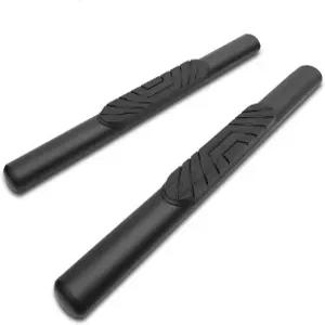 TAC 4 사이드 스텝 러닝 보드 2018-2024 지프 랭글러 JL 2도어 SUV 타원 텍스처 블랙 바 레일 너프 오프