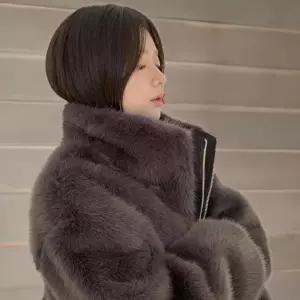 [신상오픈런]|CMJ6C33|여성 하이넥 에코퍼 양면 크롭 재킷