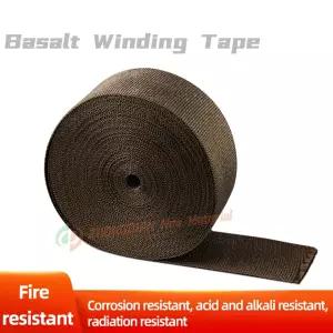 현무암 와인딩 테이프 단열 티타늄 골드 섬유 바쇼 배기 파이프 화상 방지 천 방음 면