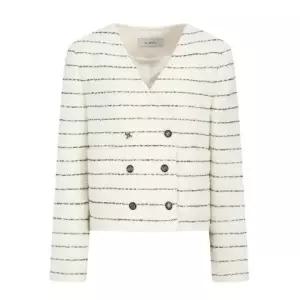 [롯데백화점]제이제이지고트 부클 스트라이프 브이넥 재킷(GPBA0JKJ11)