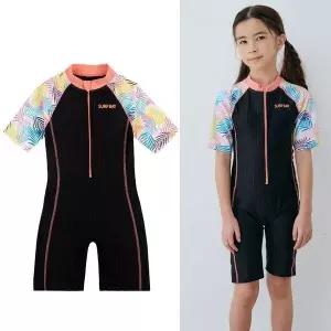 보리보리삐까부210 집업 올인원 주니어 수영복 아동 키즈 초등학생 주니어 수영복