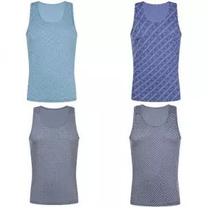 제임스딘 남자 런닝 셔츠 순면 민소매 런닝 컬러 유색 남성 런닝구 난닝구 메리야스 남런닝 3매세트