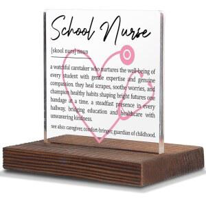 학교 간호사 선물, 주간 졸업식 크리스마스 사무실 책상 장식 표지판 SWS10 감사 선물