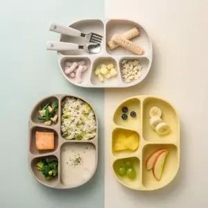 락앤락 유아 실리콘 흡착 식판 리틀럽 자기주도 식기 그릇