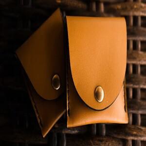 마술카드 포켓 (모건 달러 크기) 마술 트릭 가죽 동전 가방 도구 클로즈업 기믹 환상 Magia 액세서리 소품