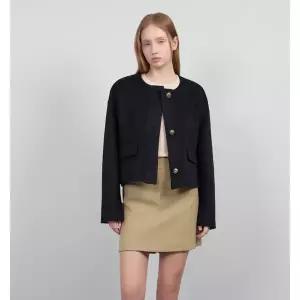 [롯데백화점]시스티나 핸드메이드 드롭 숄더 모직 자켓-AWHJKO41020