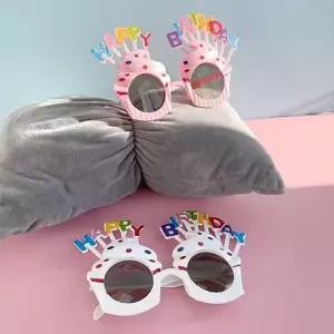 생일축하 안경 재미 축하 소품 생일 파티 안경 장식 코스튬 소품용 장식용 세트 촬영 용품