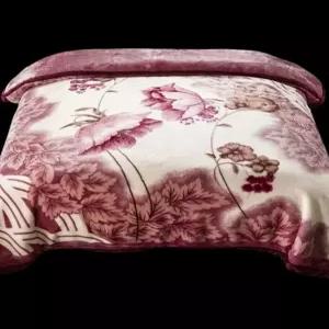 할머니 밍크 극세사 레트로 복고 옛날 두툼 이불 감성 레드체리 담요