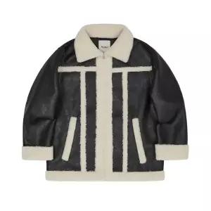 [정품] 와이케이 아티피셜 레더 무스탕 블랙 1019181