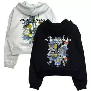 [우영미]26SS 우영미 여성 플라워 백로고 후드 티셔츠 M261TS36742B