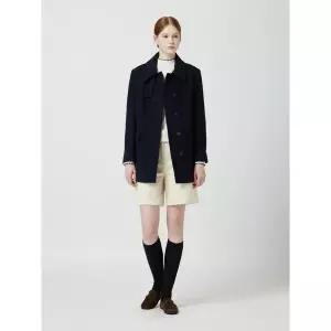 [CC콜렉트](신세계 사우스시티)알파카 블렌드 싱글 하프 코트_C254MSG002