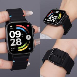 샤오미 스마트 미 밴드 9 프로/미 밴드 8 프로용 스포츠 실리콘 스트랩 통기성 교체 가능한 밴드 레드미 워